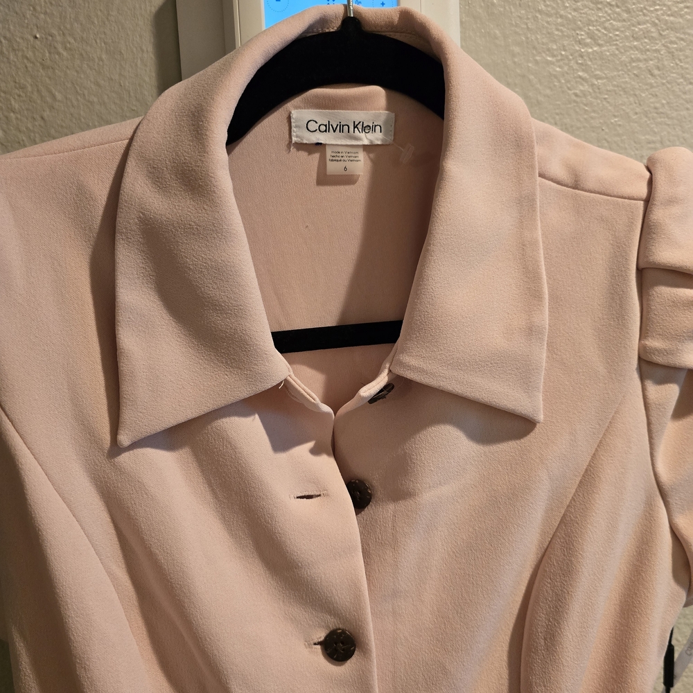 Calvin Klein Light Pink Long Sleeve Dress - Picture 2 of 3